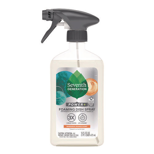 Seventh Generation Foaming Dish Spray Mandarin Orange Scent 16 Oz Bottle
