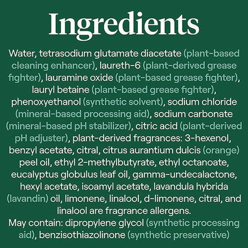 Seventh Generation Foaming Dish Spray Mandarin Orange Scent 16 Oz Bottle