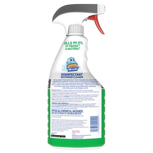 Scrubbing Bubbles Disinfectant Restroom Cleaner Citrus Scent 32 Oz Spray Bottle 8/Case