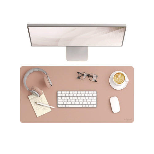 Smead Vegan Leather Desk Pads 31.5x15.7 Light Pink