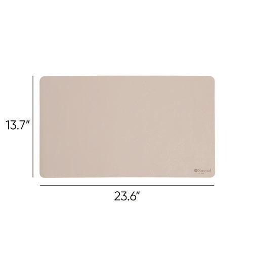 Smead Vegan Leather Desk Pads 23.6x13.7 Sandstone