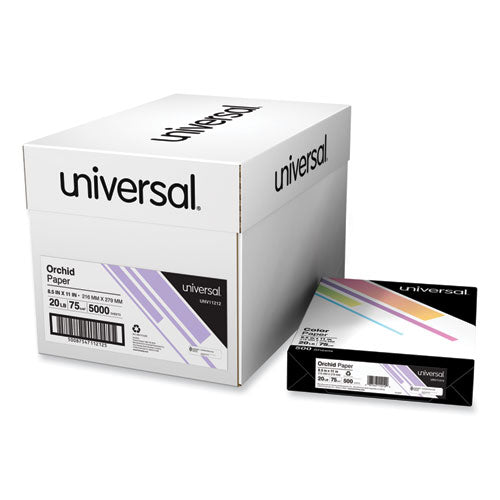 Universal Deluxe Colored Paper 20 Lb Bond Weight 8.5x11 Orchid 500 Sheets/ream 10 Reams/Case