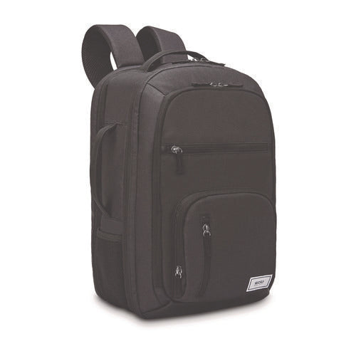 Solo Grand Travel Recycled Tsa Backpack Fits Devices Up To 17.3" 12.25x6.5x18.63 Dark Gray