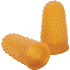 Rubber Finger Tips, 13 (large), Amber, Dozen