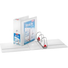 Xtralife Clearvue Non-stick Locking Slant-d Ring Binder, 3 Rings, 5" Capacity, 11 X 8.5, White