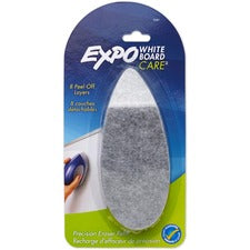 White Board Care Dry Erase Precision Eraser Refill, Eight Peel-off Layers, 2.25" X 6"