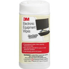Electronic Equipment Cleaning Wipes, 1-ply, 5.5 X 6.75, Unscented, White, 80/canister
