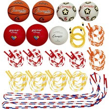 Physical Education Kit With 7 Balls, 14 Jump Ropes, Assorted Colors