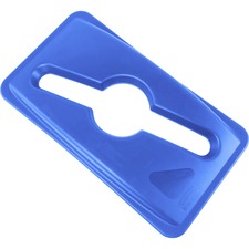 Slim Jim Single Stream Recycling Top For Slim Jim Containers, 12.1w X 21d X 2.75h, Blue