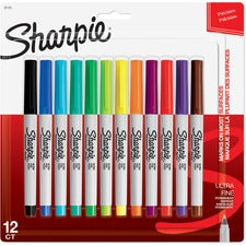 Ultra Fine Tip Permanent Marker, Extra-fine Needle Tip, Assorted Colors, Dozen