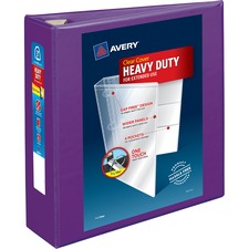 Heavy-duty View Binder With Durahinge And Locking One Touch Ezd Rings, 3 Rings, 3" Capacity, 11 X 8.5, Purple
