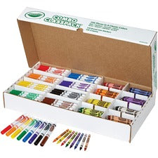 Crayons And Markers Combo Classpack, Eight Colors, 256/set