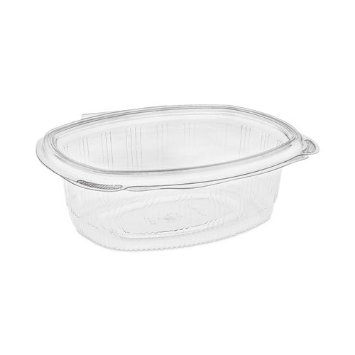 Earthchoice Recycled Pet Hinged Container, 24 Oz, 7.38 X 5.88 X 2.38, Clear, Plastic, 280/carton