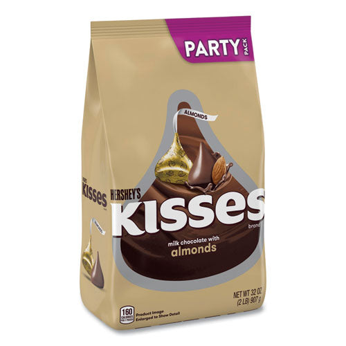 Kisses Milk Chocolate With Almonds, Party Pack, 32 Oz Bag, Ships In 1-3 Business Days