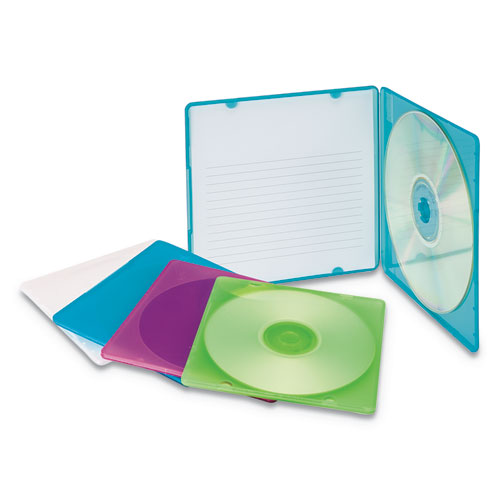Innovera® Slim Cd Case, Assorted Colors, 10/pack | Round Eye Supply