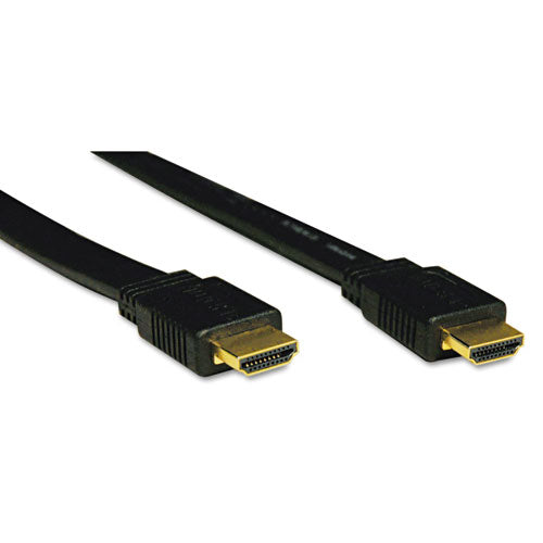 High Speed Hdmi Flat Cable, Ultra Hd 4k, Digital Video With Audio (m/m), 6 Ft, Black