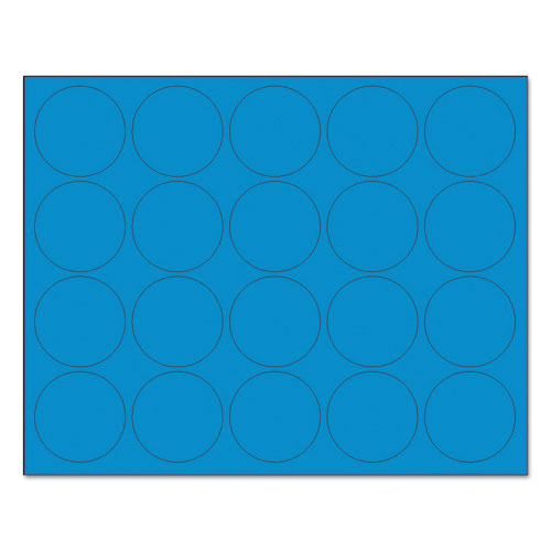 Interchangeable Magnetic Board Accessories, Circles, 0.75" Diameter, Blue, 20/pack