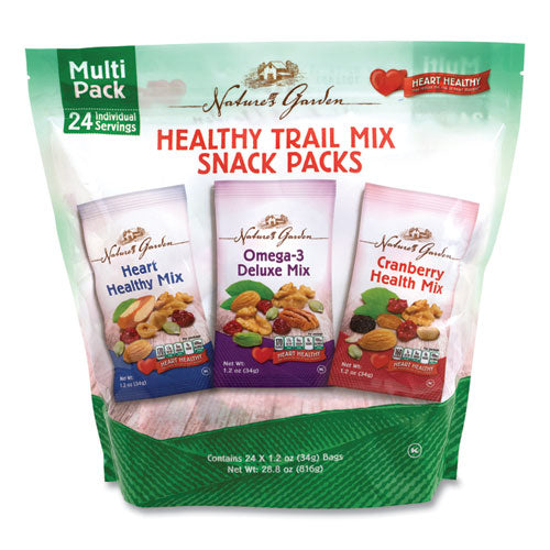 Healthy Trail Mix Snack Packs, 1.2 Oz Pouch, 24 Pouches/box, Ships In 1-3 Business Days
