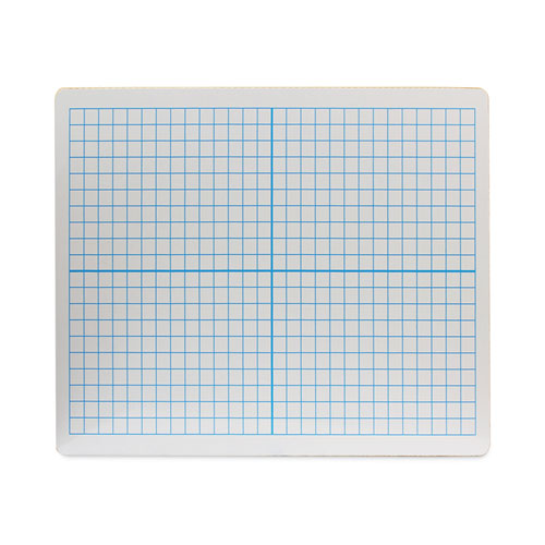 Graphing Two-sided Dry Erase Board, 12 X 9, White Surface, 12/pack