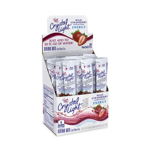 On-the-go Sugar-free Drink Mix, Wild Strawberry Energy, 0.12oz Single-serving, 30/pk, 2 Pk/bx, Ships In 1-3 Business Days