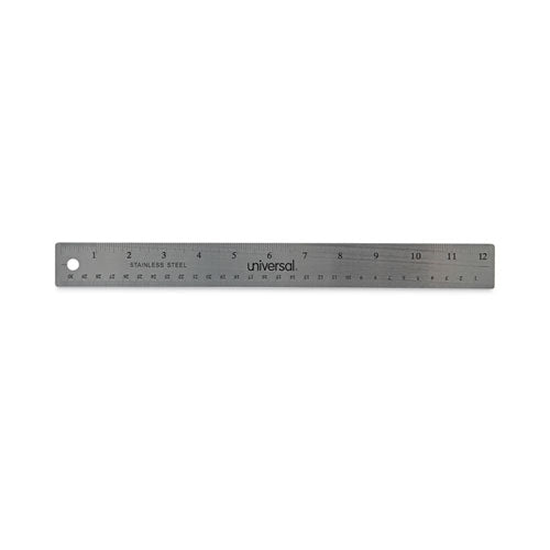 Universal® Stainless Steel Ruler With Cork Back And Hanging Hole ...