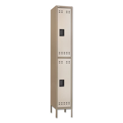 Double-tier Locker, 12w X 18d X 78h, Two-tone Tan