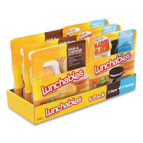 Lunchables Variety Pack, Turkey/american And Ham/cheddar, 6/box, Ships In 1-3 Business Days