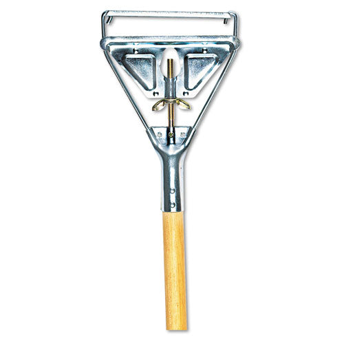 Quick Change Metal Head Mop Handle For No. 20 And Up Heads, 54" Wood Handle