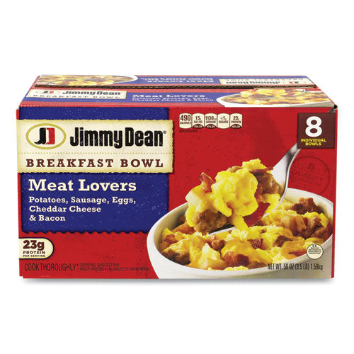 Breakfast Bowl Meat Lovers, 56 Oz Box, 8 Bowls/box, Ships In 1-3 Business Days
