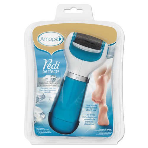 Pedi Perfect Electronic Foot File, Blue/white