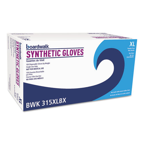 Powder-free Synthetic Vinyl Gloves, X-large, Cream, 4 Mil, 100/box