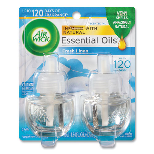Scented Oil Twin Refill, Fresh Linen, 0.67 Oz, 2/pack, 6/carton