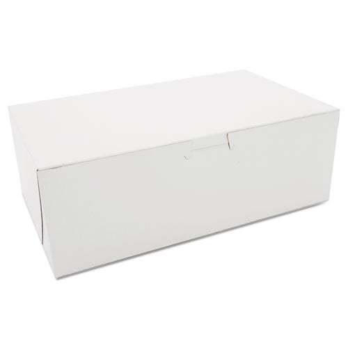 White One-piece Non-window Bakery Boxes, 10 X 6 X 3.5, White, Paper, 250/bundle