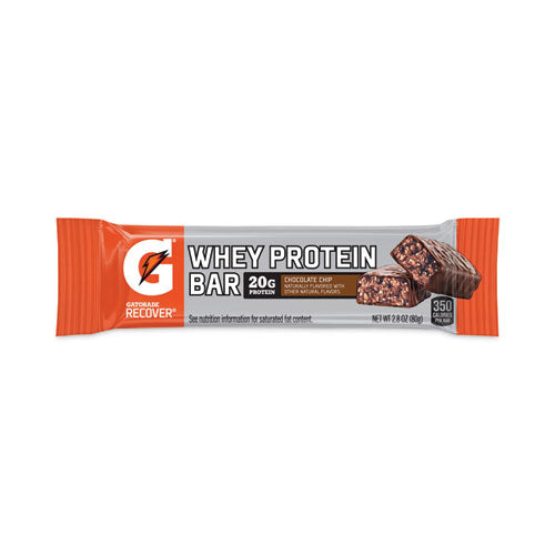 Recover Chocolate Chip Whey Protein Bar, 2.8 Oz Bar, 12 Bars/box, Ships In 1-3 Business Days
