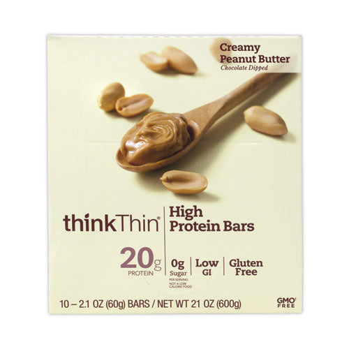 High Protein Bars, Creamy Peanut Butter, 2.1 Oz Bar, 10 Bars/carton, Ships In 1-3 Business Days