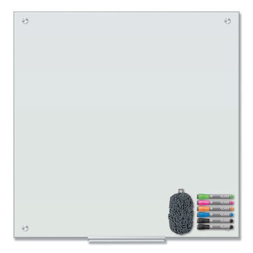 Magnetic Glass Dry Erase Board Value Pack, 36 X 36, White Surface