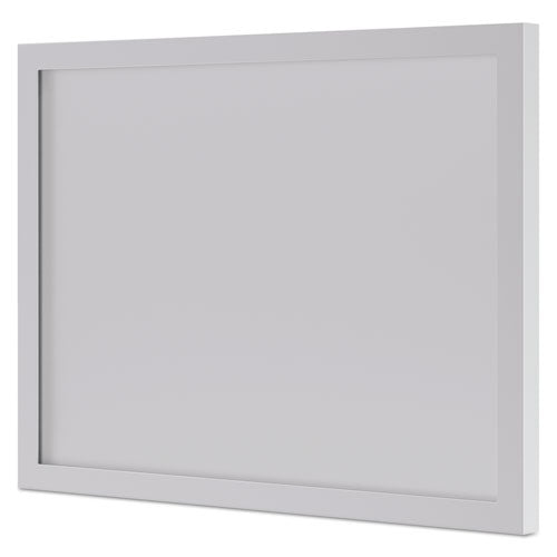 Bl Series Frosted Glass Modesty Panel, 39.5w X 0.13d X 27.25h, Silver/frosted