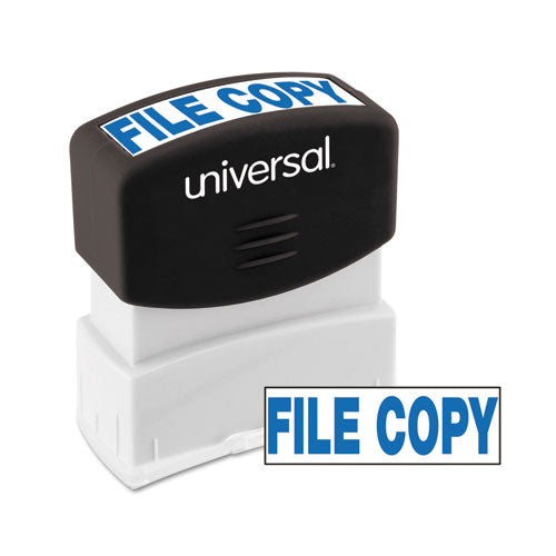 Message Stamp, File Copy, Pre-inked One-color, Blue