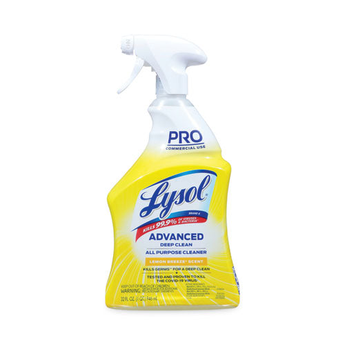 Advanced Deep Clean All Purpose Cleaner, Lemon Breeze, 32 Oz Trigger Spray Bottle