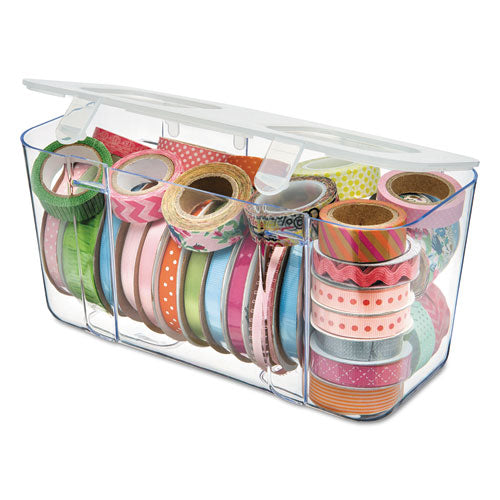 Stackable Caddy Organizer, Medium, Plastic, 8.8 X 4 X 4.38, White