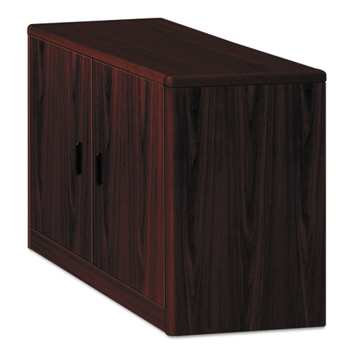 10700 Series Locking Storage Cabinet, 36w X 20d X 29.5h, Mahogany