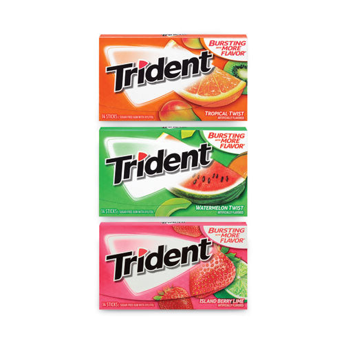 Sugar-free Gum, Fruit Variety, 14 Pieces/pack, 20 Packs/box, Ships In 1-3 Business Days