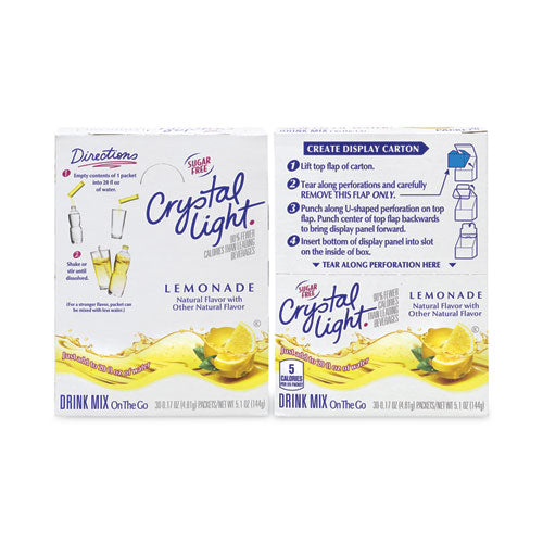 On-the-go Sugar-free Drink Mix, Lemonade, 0.17 Oz Single-serving Tubes, 30/pack, 2 Packs/box, Ships In 1-3 Business Days