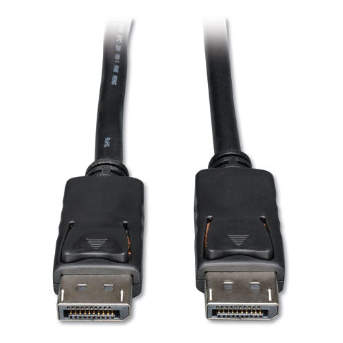 Displayport Cable With Latches, 3 Ft, Black