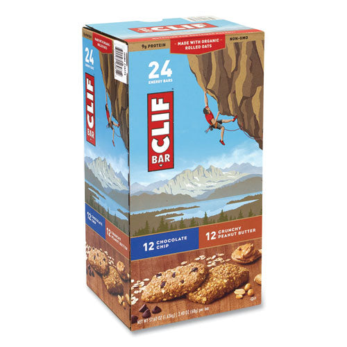 Energy Bar, Chocolate Chip/crunchy Peanut Butter, 2.4 Oz, 24/box, Ships In 1-3 Business Days