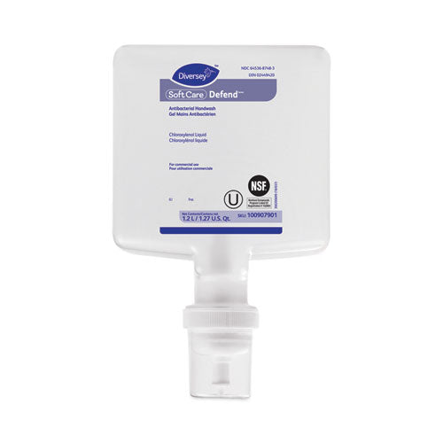 Soft Care Defend Handwash For Intellicare Dispensers, Fragrance-free, 1.2 L Refill, 6/carton