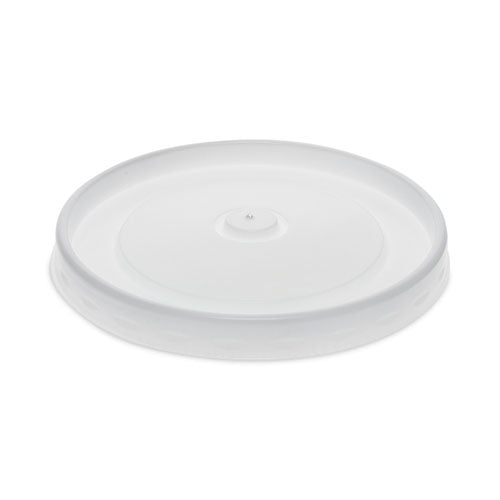 Paper Soup Cup Lid, For 32 Oz Soup Cups, 3.13" Diameter X 0.69"h, White, Plastic, 500/carton