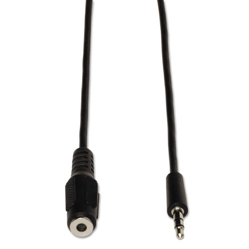 3.5mm Mini Stereo Audio Extension Cable For Speakers And Headphones (m/f), 6 Ft, Black