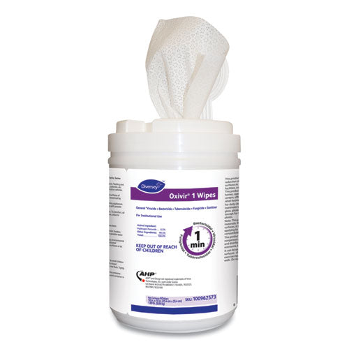 Oxivir 1 Wipes, 10 X 10, Characteristic Scent, 60 Canister, 12/carton