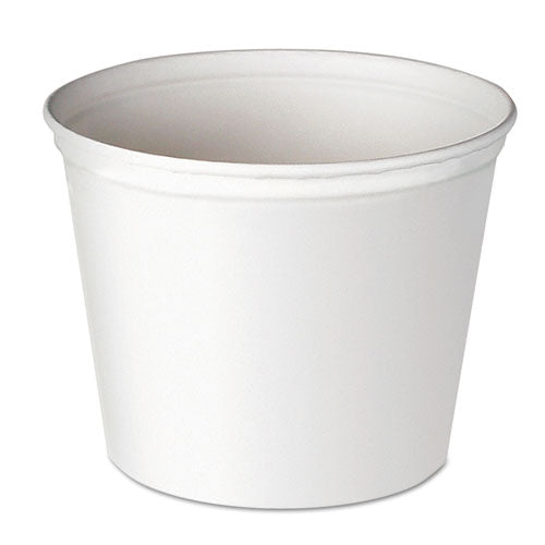 SOLO Double Wrapped Paper Bucket Unwaxed 165 Oz White 100/Case